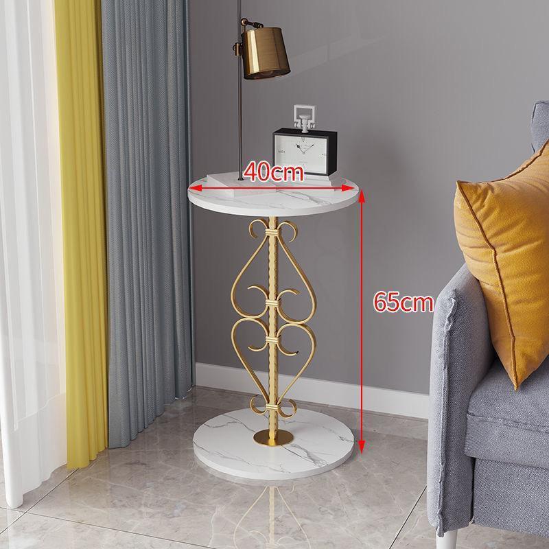 Table d’appoint ronde design marbre blanc & pied doré – Moderne et élégante Electroshopdakar
