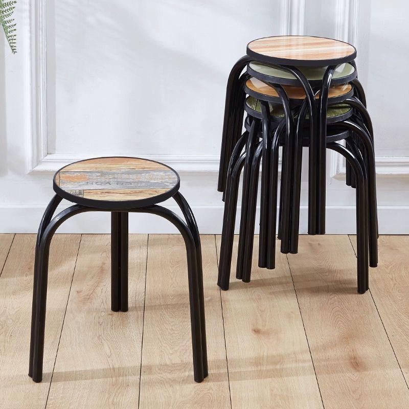 Tabourets empilables modernes en bois et métal Electroshopdakar