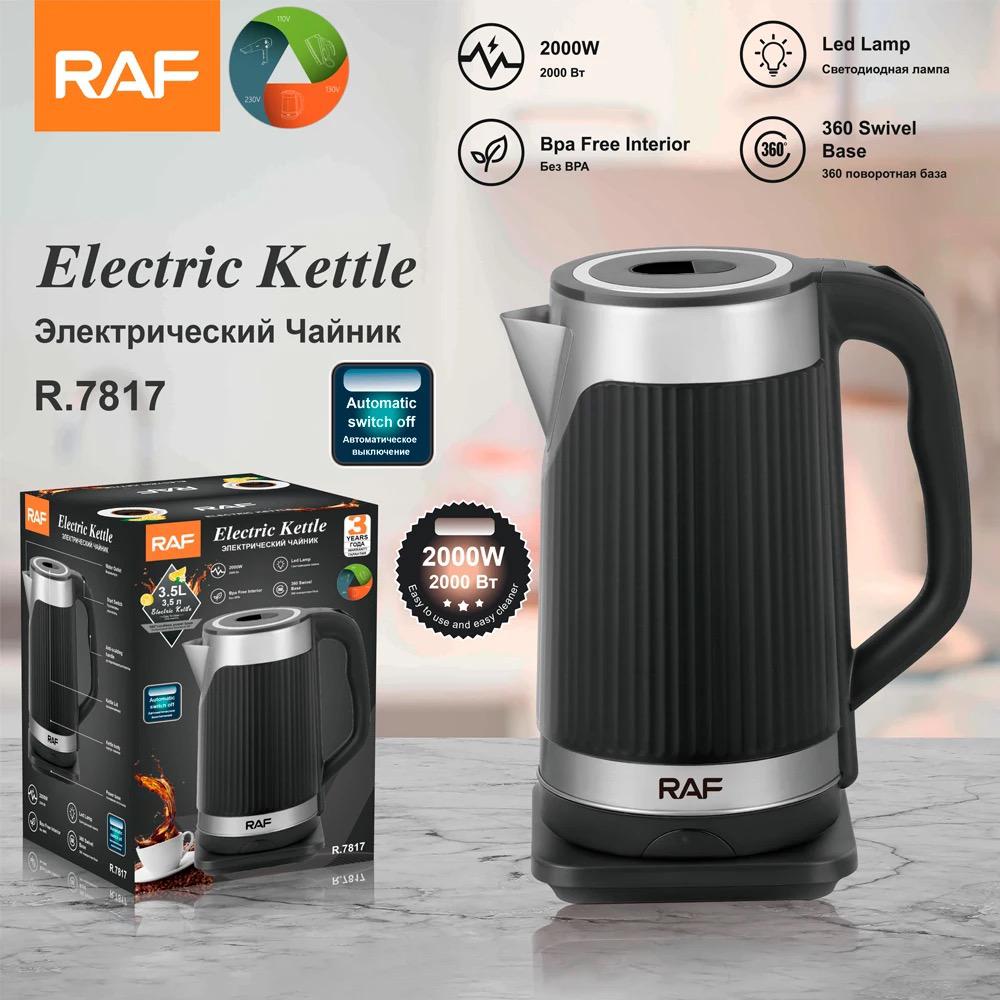 Bouilloire Électrique RAF R.7817 - 2000W, 3.5L, Intérieur Sans BPA Electroshopdakar