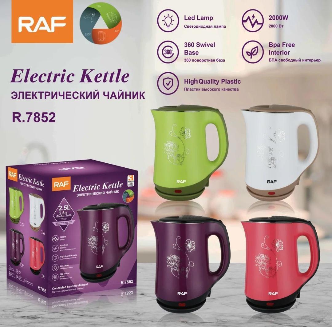 Bouilloire Électrique RAF R.7852 - 2,5L, 2000W, Rotation 360°, Sans BPA Electroshopdakar