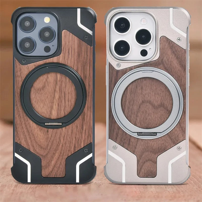 Coques iPhone en bois naturel - Protection robuste avec design magnétique pour iPhone 13, 14, 15 et 16 Electroshopdakar
