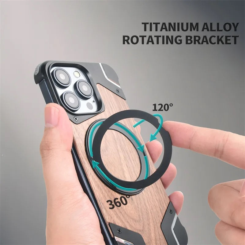 Coques iPhone en bois naturel - Protection robuste avec design magnétique pour iPhone 13, 14, 15 et 16 Electroshopdakar