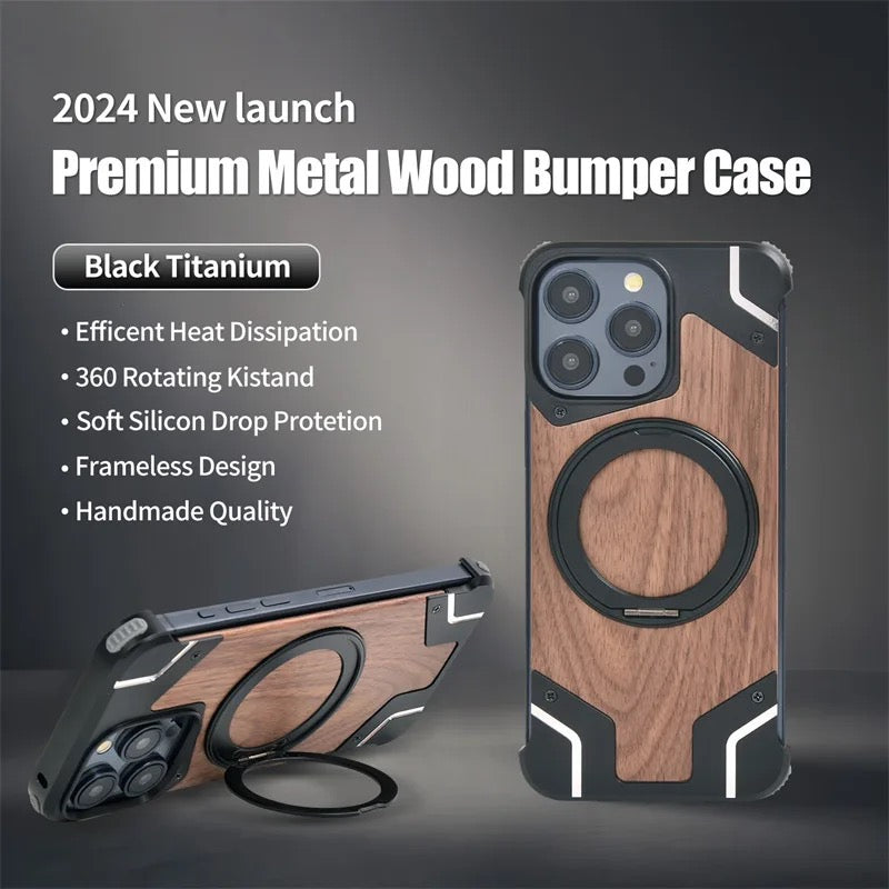 Coques iPhone en bois naturel - Protection robuste avec design magnétique pour iPhone 13, 14, 15 et 16 Electroshopdakar