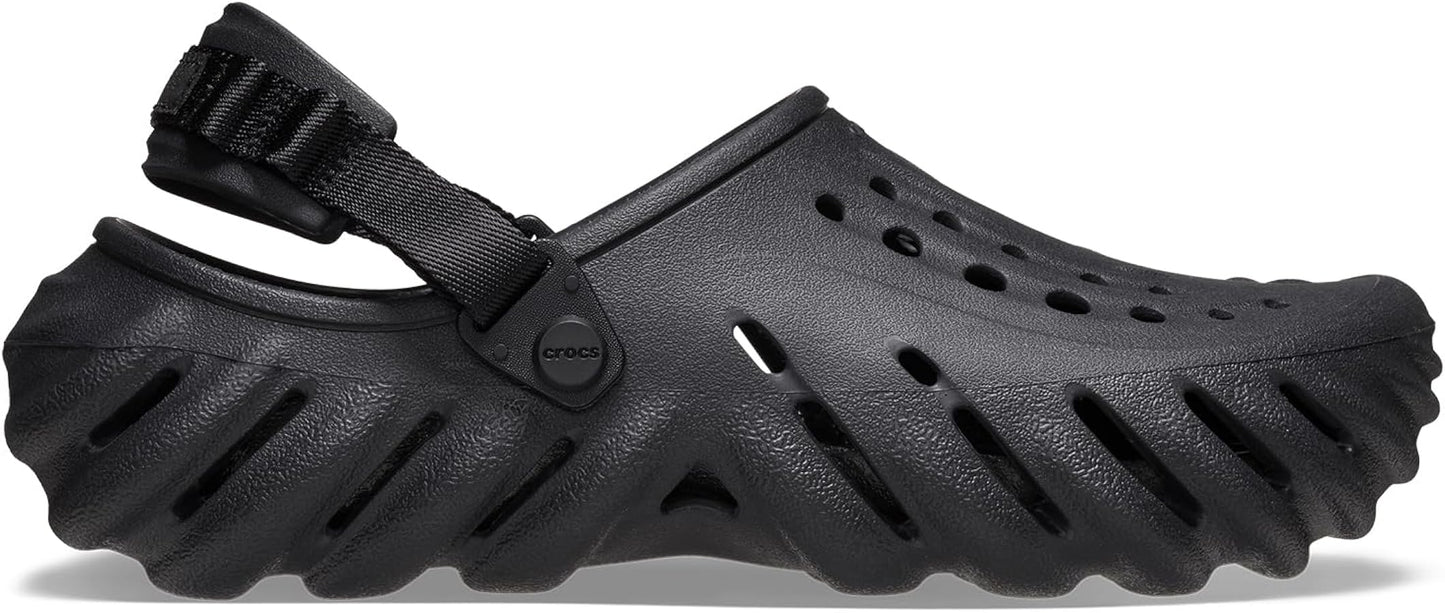 Sabots noirs Crocs futuristes avec sangle ajustable et design aéré Electroshopdakar