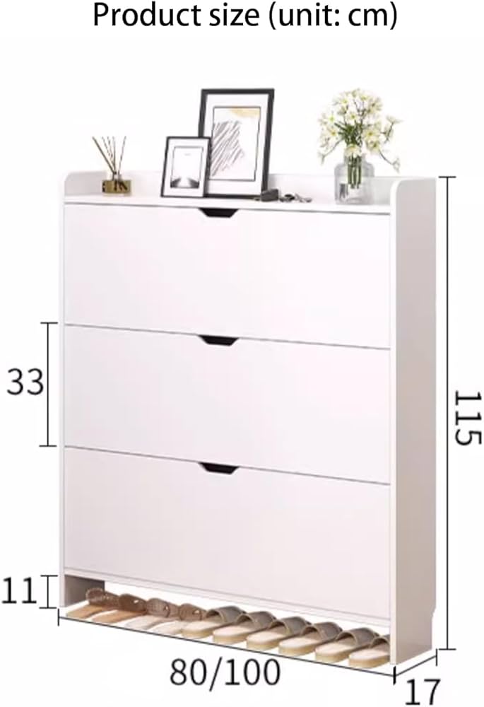 Meuble à chaussures en bois avec compartiments fermés