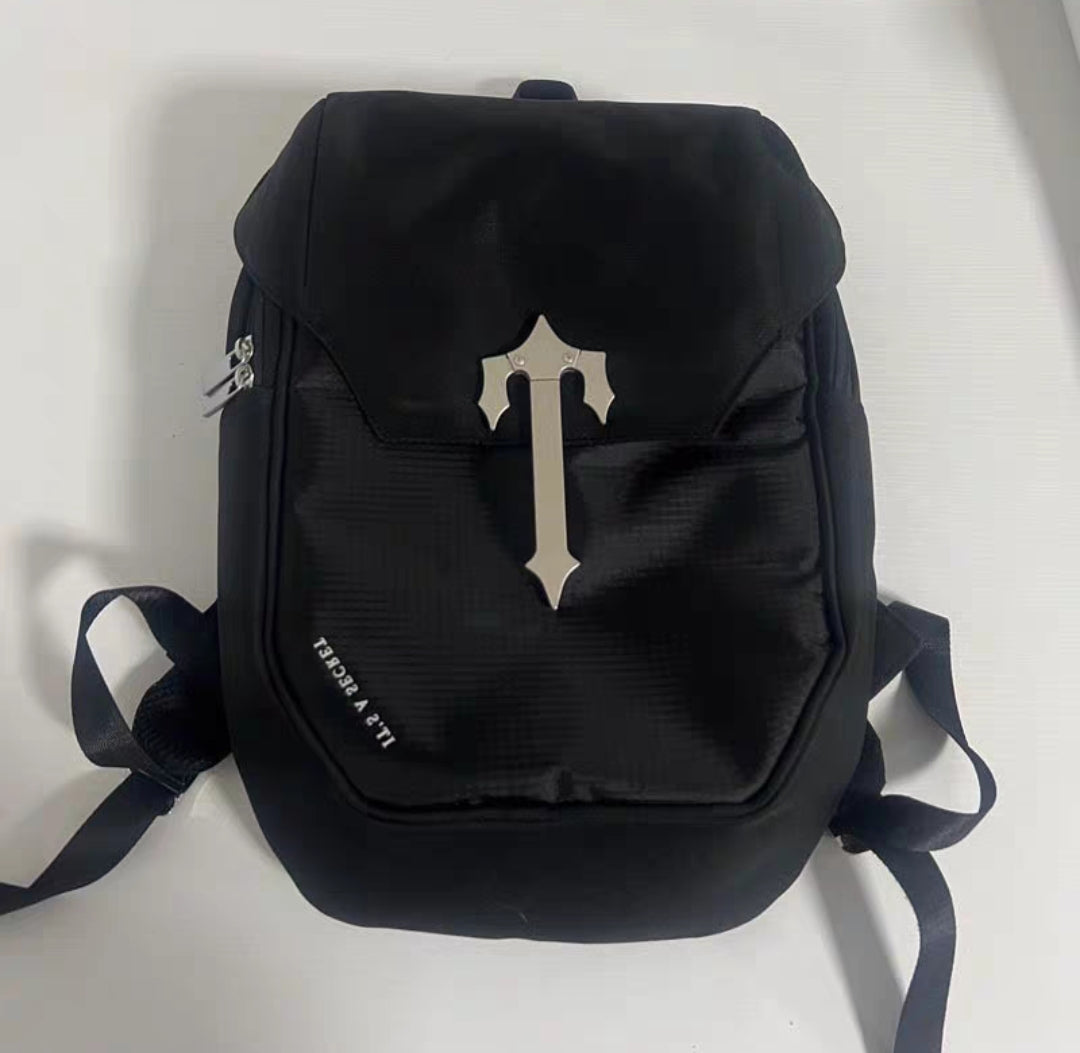 Sac à dos noir moderne avec décoration croisée en métal Electroshopdakar