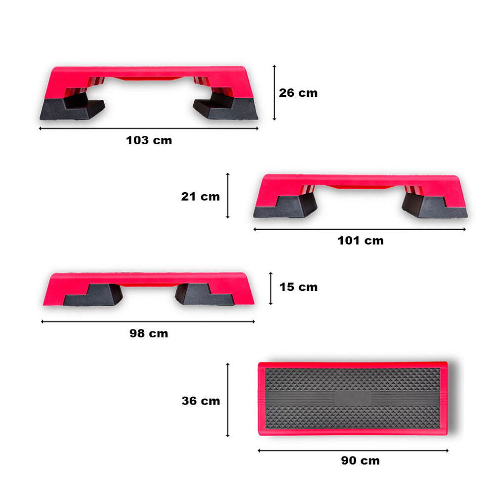 Step Fitness Réglable 3 Niveaux – Plateforme Antidérapante Electroshopdakar
