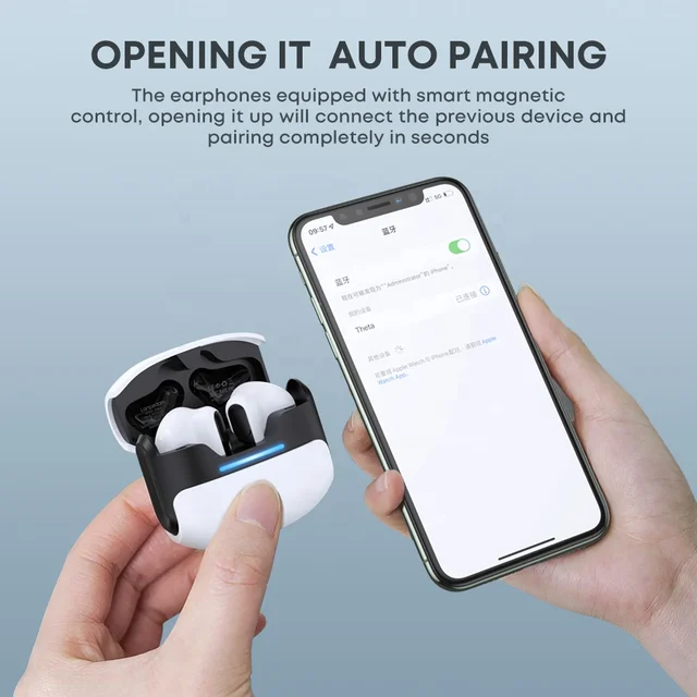 Écouteurs Bluetooth 5.3 Sans Fil LangsGenre Theta avec Réduction de Bruit – Son Haute Qualité Electroshopdakar