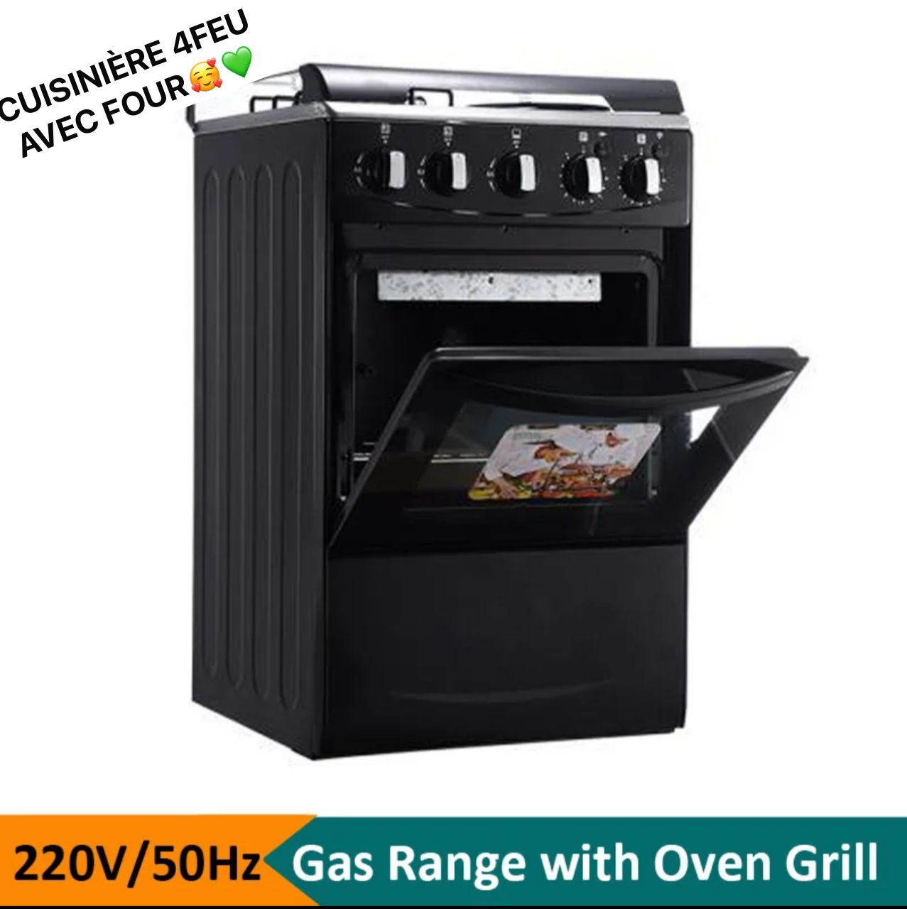 Cuisinière 4 feux avec four - Gaz et électrique Electroshopdakar