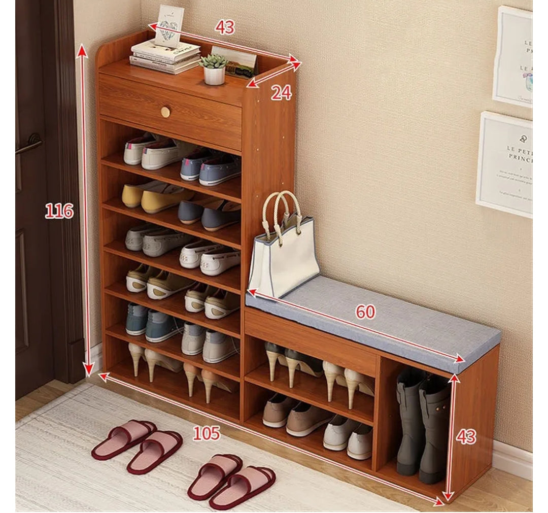 Meuble à chaussures avec banc et rangement intégré Electroshopdakar