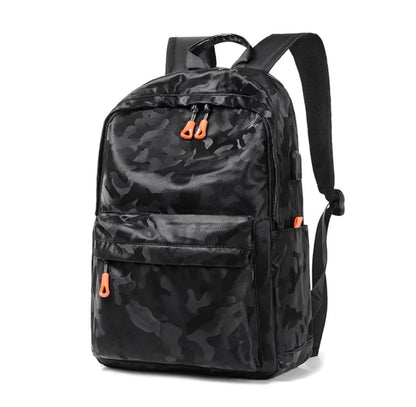 Sac à Dos Camouflage Noir – Grande Capacité avec Port USB Electroshopdakar