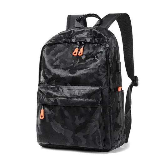 Sac à Dos Camouflage Noir – Grande Capacité avec Port USB Electroshopdakar