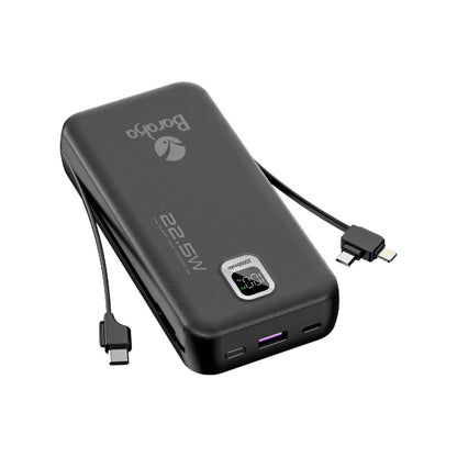 Power Bank 10000mAh Noir - Type-C, USB & Câbles Intégrés Electroshopdakar