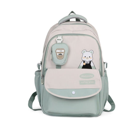 Sac à Dos Scolaire Tendance avec Petite Pochette – Style Ourson 🎒🐻✨ Electroshopdakar