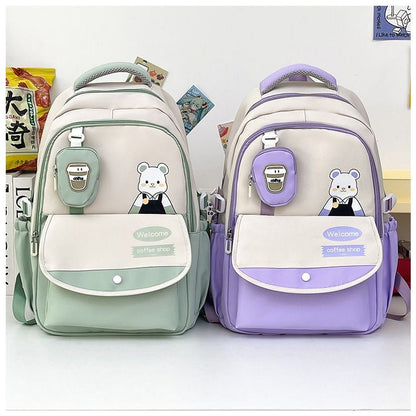 Sac à Dos Scolaire Tendance avec Petite Pochette – Style Ourson 🎒🐻✨ Electroshopdakar