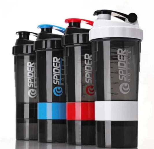 Bouteille shaker araignée 500 ml en plastique, parfaite pour l'eau et les shakes pendant vos séances de sport Electroshopdakar