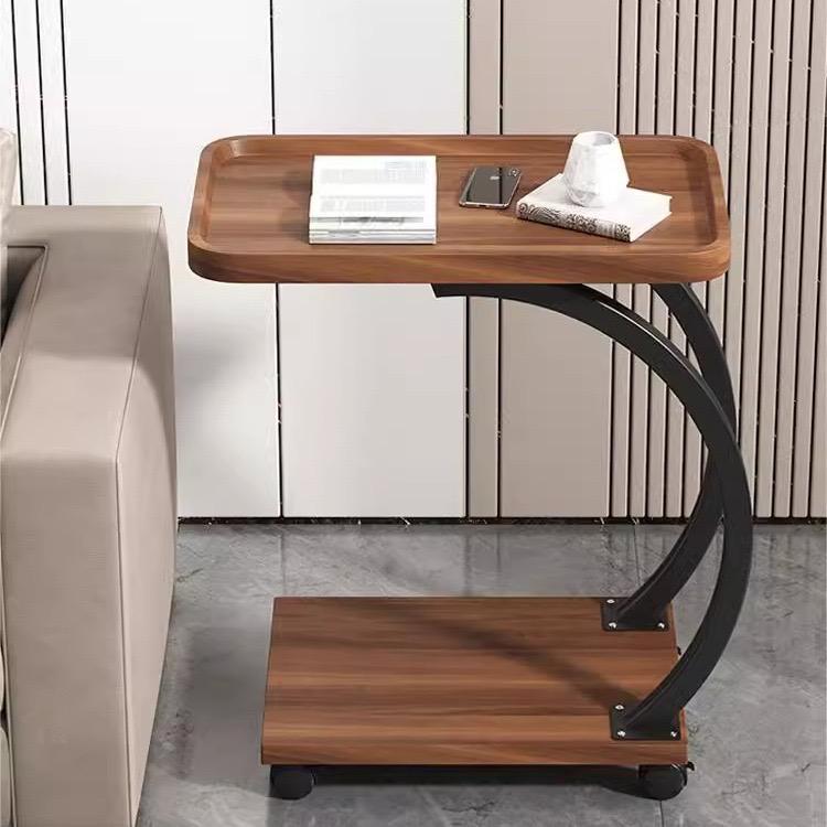 Table d'appoint roulante en bois avec support à roulettes – Design moderne et pratique pour salon ou bureau Electroshopdakar