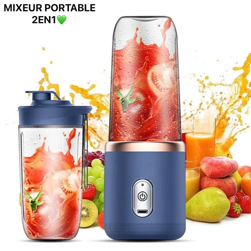 Mixeur Portable 2 en 1 - Blender et Gobelet de Voyage Multifonction Electroshopdakar