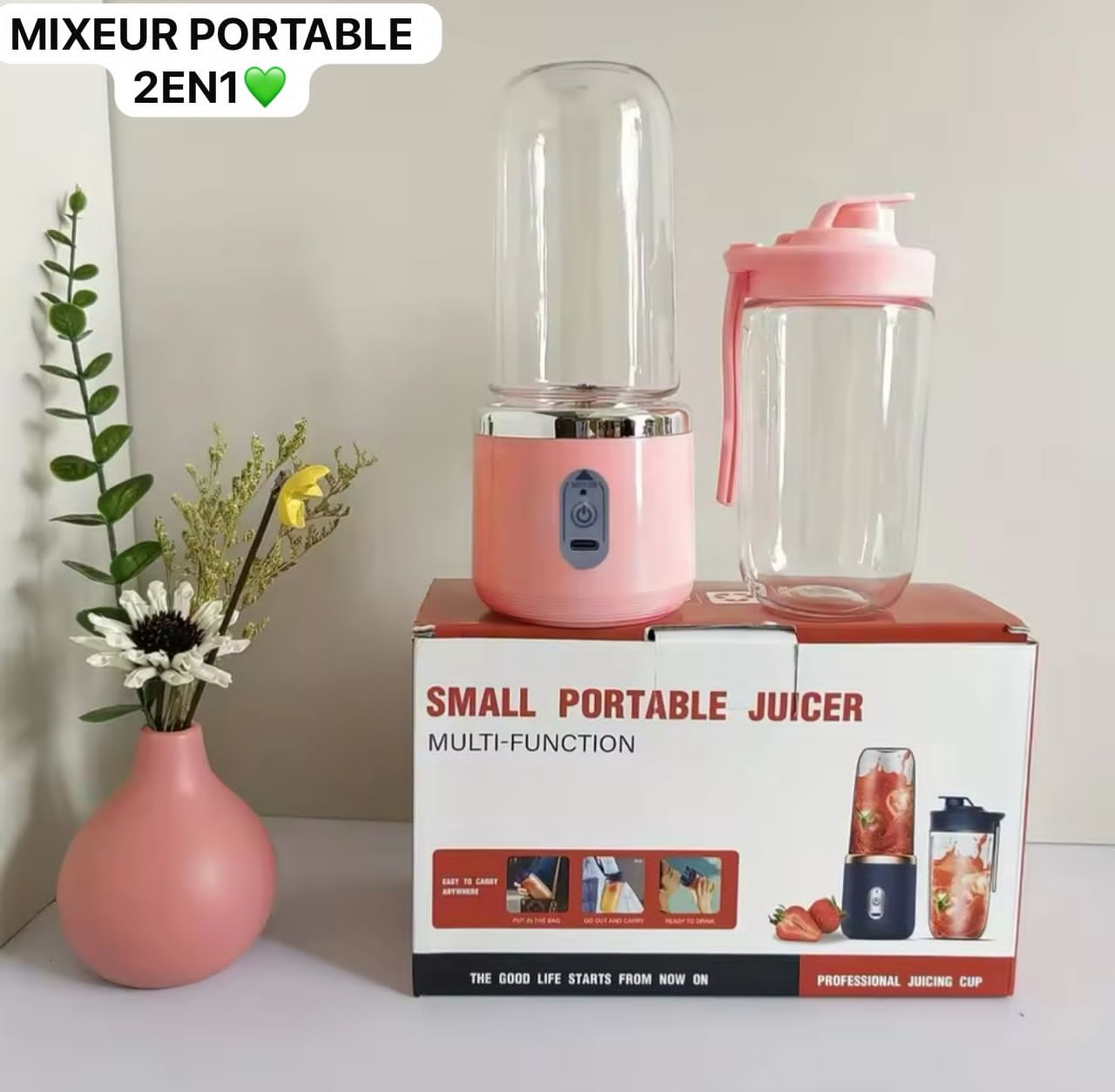 Mixeur Portable 2 en 1 - Blender et Gobelet de Voyage Multifonction Electroshopdakar