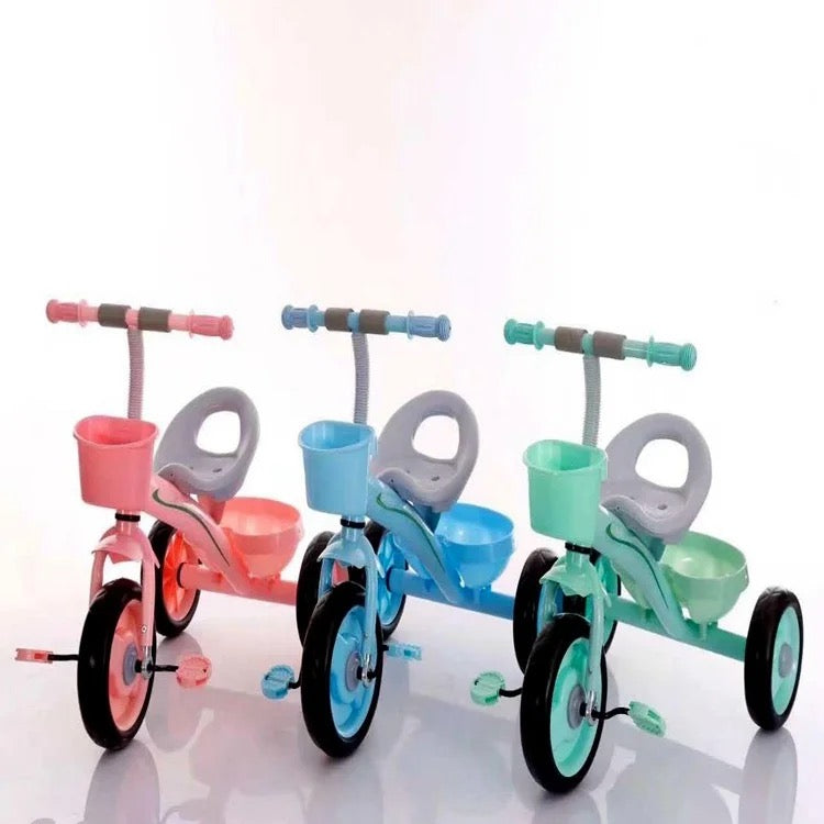 Tricycle pour enfant - Vélo 3 roues stable avec panier, siège ergonomique et design bleu Electroshopdakar