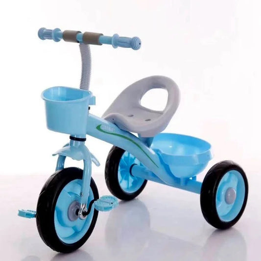 Tricycle pour enfant - Vélo 3 roues stable avec panier, siège ergonomique et design bleu Electroshopdakar