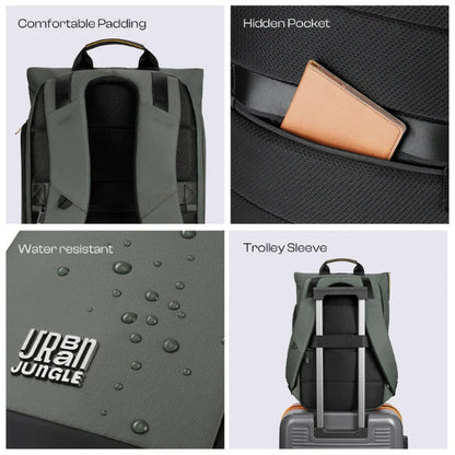 Sac à dos ordinateur portable antivol imperméable – Sac à dos business USB gris 15,6″ Electroshopdakar