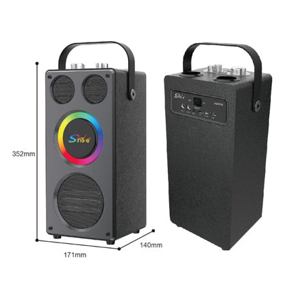 Enceinte Bluetooth Karaoke 60W avec 2 Micros Sans Fil – LED RGB – Bluetooth 5.3 Electroshopdakar
