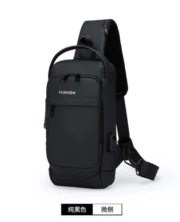 Sac Bandoulière Homme Antivol en Cuir PU – USB, Imperméable & Élégant Electroshopdakar