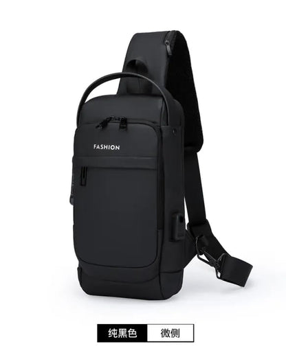 Sac Bandoulière Homme Antivol en Cuir PU – USB, Imperméable & Élégant Electroshopdakar