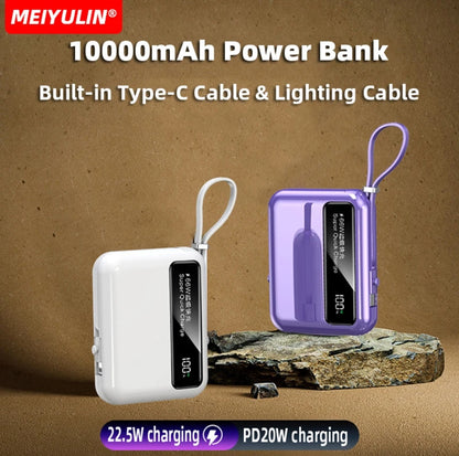 Mini Power Bank avec câble de type C intègre, 10000mAh, 22.5W, charge rapide Electroshopdakar