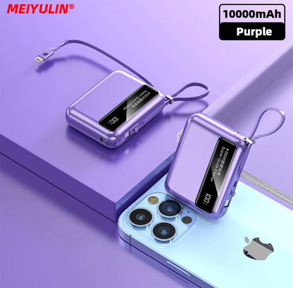 Mini Power Bank avec câble de type C intègre, 10000mAh, 22.5W, charge rapide Electroshopdakar