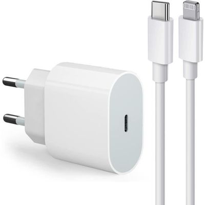 Chargeur Rapide USB C pour iPhone - 20W PD Type C avec Câble Inclus Electroshopdakar