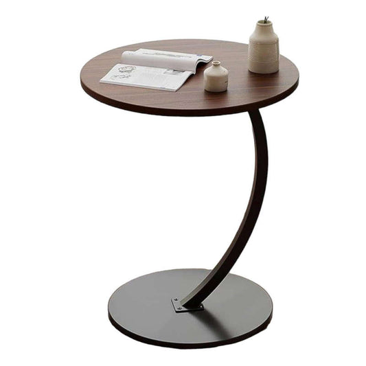 Table d'appoint design en bois avec pied courbé Electroshopdakar