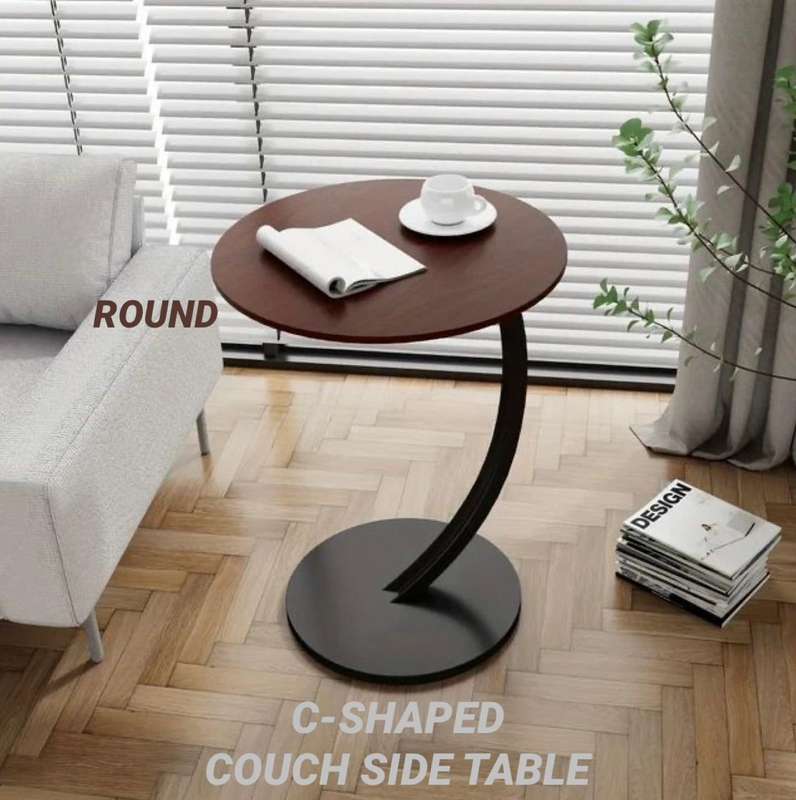 Table d'appoint design en bois avec pied courbé Electroshopdakar