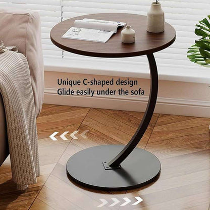 Table d'appoint design en bois avec pied courbé Electroshopdakar