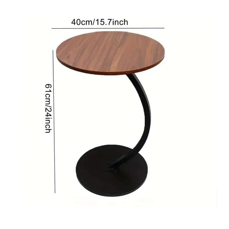 Table d'appoint design en bois avec pied courbé Electroshopdakar