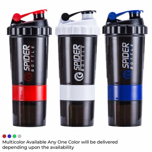 Bouteille shaker araignée 500 ml en plastique, parfaite pour l'eau et les shakes pendant vos séances de sport Electroshopdakar