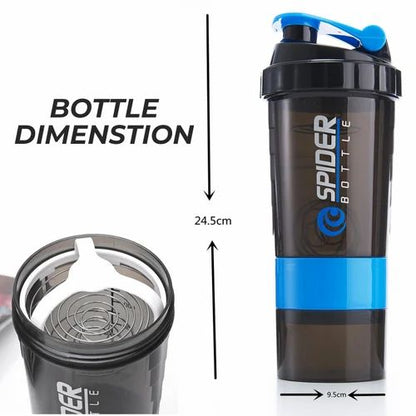 Bouteille shaker araignée 500 ml en plastique, parfaite pour l'eau et les shakes pendant vos séances de sport Electroshopdakar