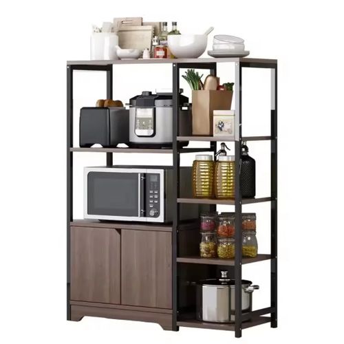 Étagère de Rangement Cuisine Multifonction – Métal et Bois Electroshopdakar