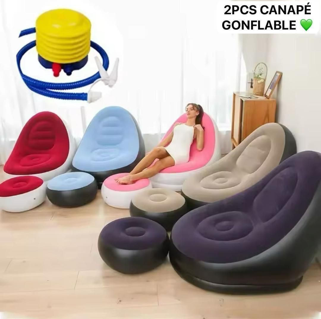 Canapé Gonflable 2PCS Ultra Confort | Salon & Détente Electroshopdakar
