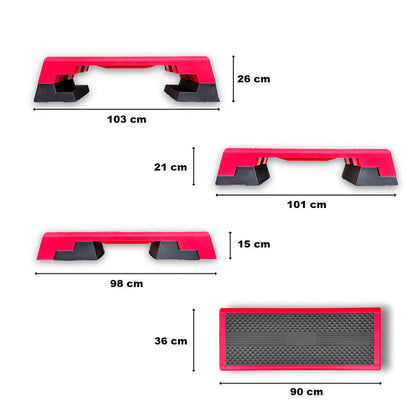 Step Fitness Réglable 3 Niveaux – Plateforme Antidérapante Electroshopdakar