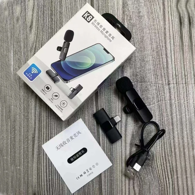 K8 Microphone Sans Fil pour Smartphones - Son Clair et Portable Electroshopdakar